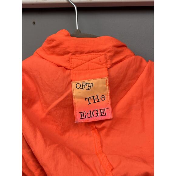Vintage 90s Off The Edge Extreme Sports Retro Windbreaker Mens Small Orange Pink - Picture 6 of 9